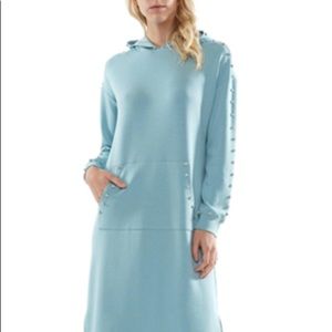 Embellished Hooded Front Pocket Dress